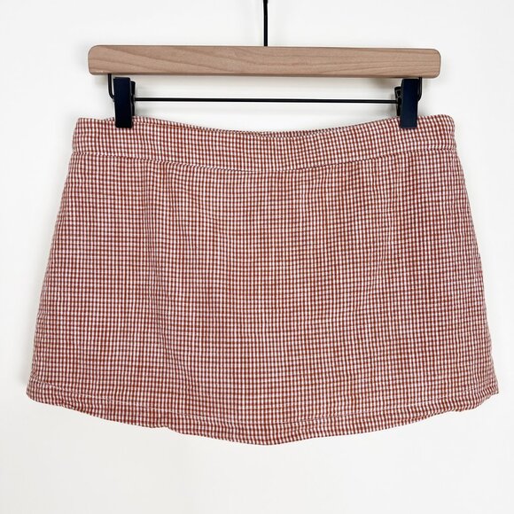 Free People Big Dreams Skort Mini Skirt Shorts Gingham Plaid Preppy Tennis Prep - Picture 4 of 9